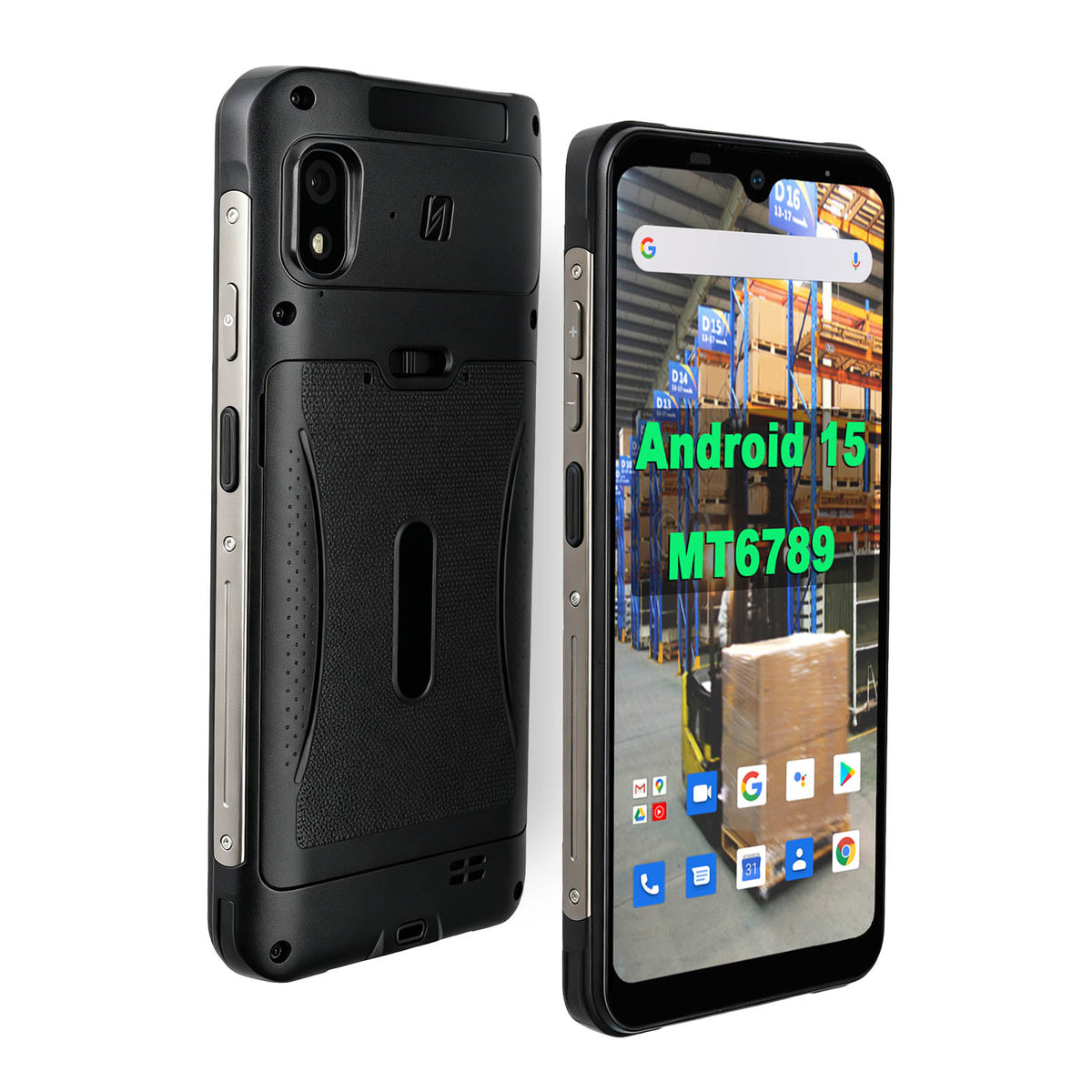 6" Full Screen Mobile Computer Inventory Scanner,Android 15 Barcode Scanner, Handheld PDA w/1D/2D Barcode Scan Engine, 4GB+64GB, IP68 Rugged Data Terminal for Retail & Logistics Management