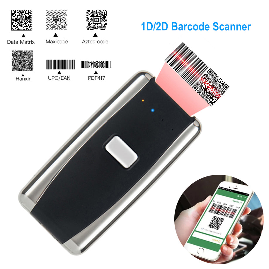 S01 Mini Bluetooth 1D / 2D Barcode Scanner