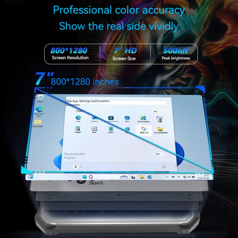 RT-I70N 7" Rugged Tablet PC Intel Intel N100 8GB RAM+128GB Industrial Ourdoor Waterproof Windows