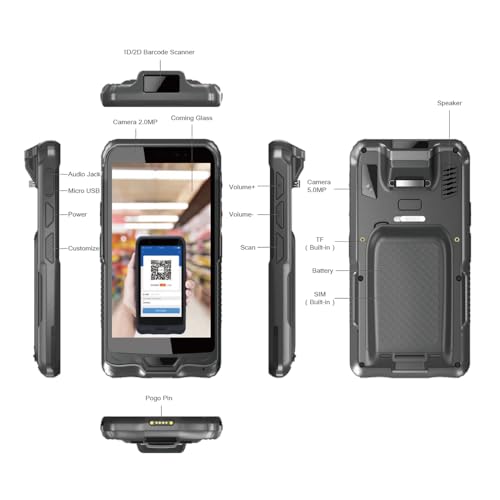 6 inch Rugged Windows Handheld 2D N3680 Barcode Scanner