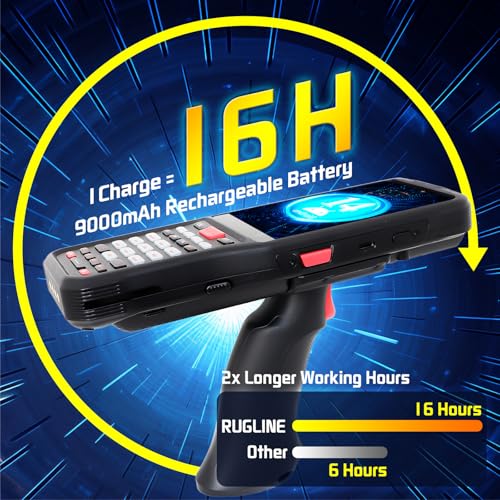 Android 14 PDA with Zebra SE5500 Barcode Scanner Pistol Grip Long-distance android barcode scanner