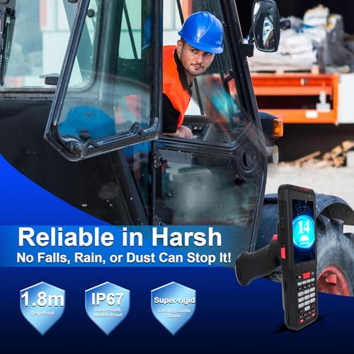 Android 14 PDA with Zebra SE5500 Barcode Scanner Pistol Grip Long-distance android barcode scanner