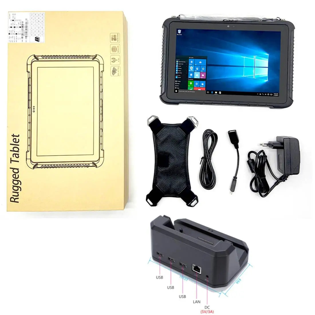 10.1 inch Windows 11 OS Rugged Tablet with Dock