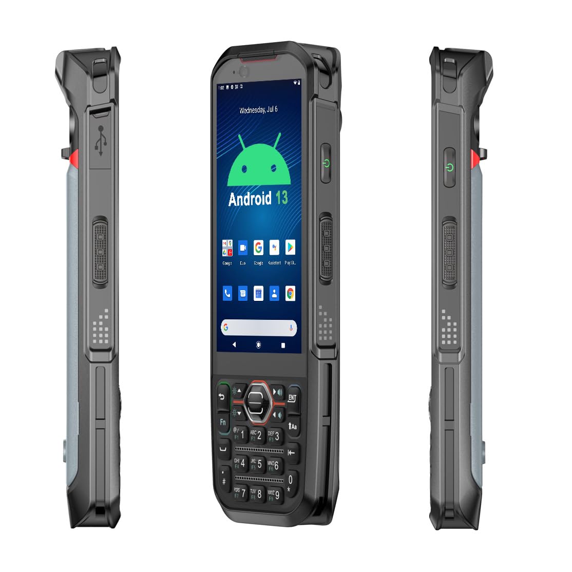 Android 13 PDA 6GB+64GB Barcode Scanner hot-swappable