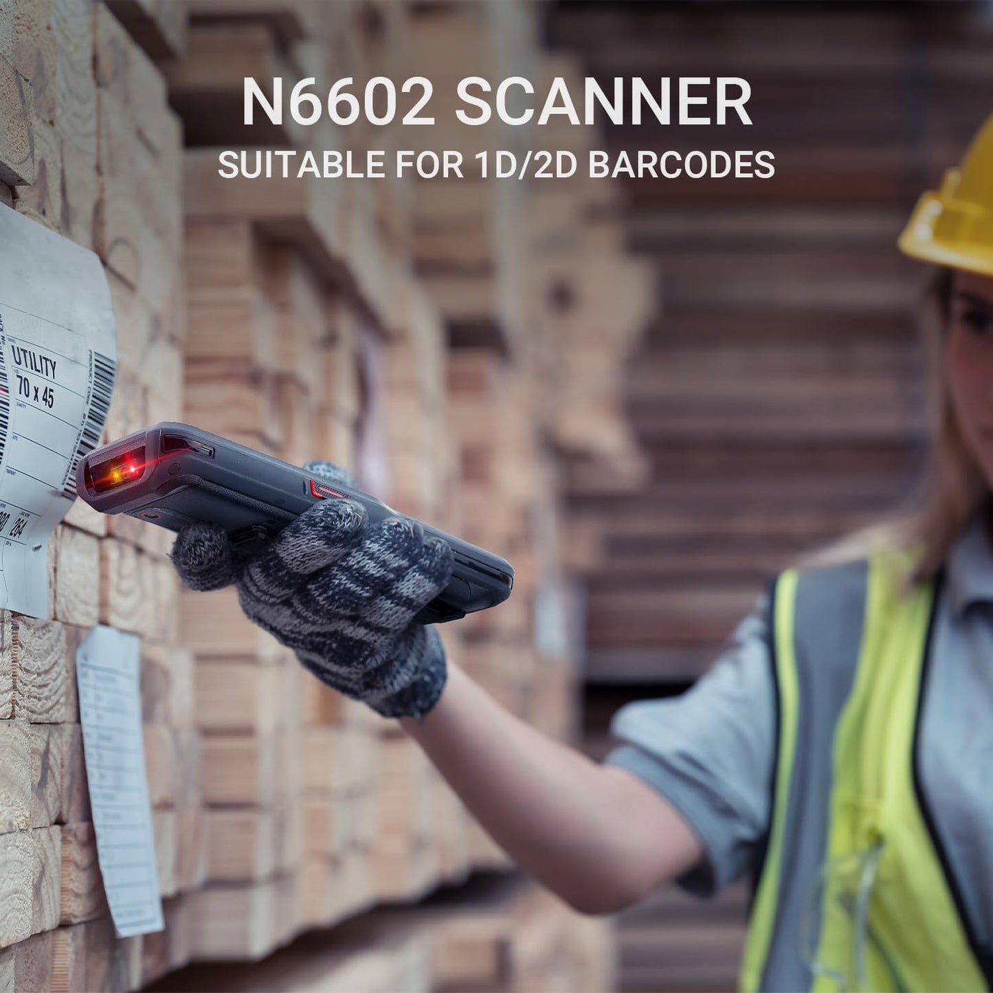 Android Barcode Scanner with Full Size Numeric Keyboard, 1D/2D/QR Handheld PDA, 5000mAh Big Battery Data Terminal Inventory Scanner with 2/3/4G WiFi BT for WMS