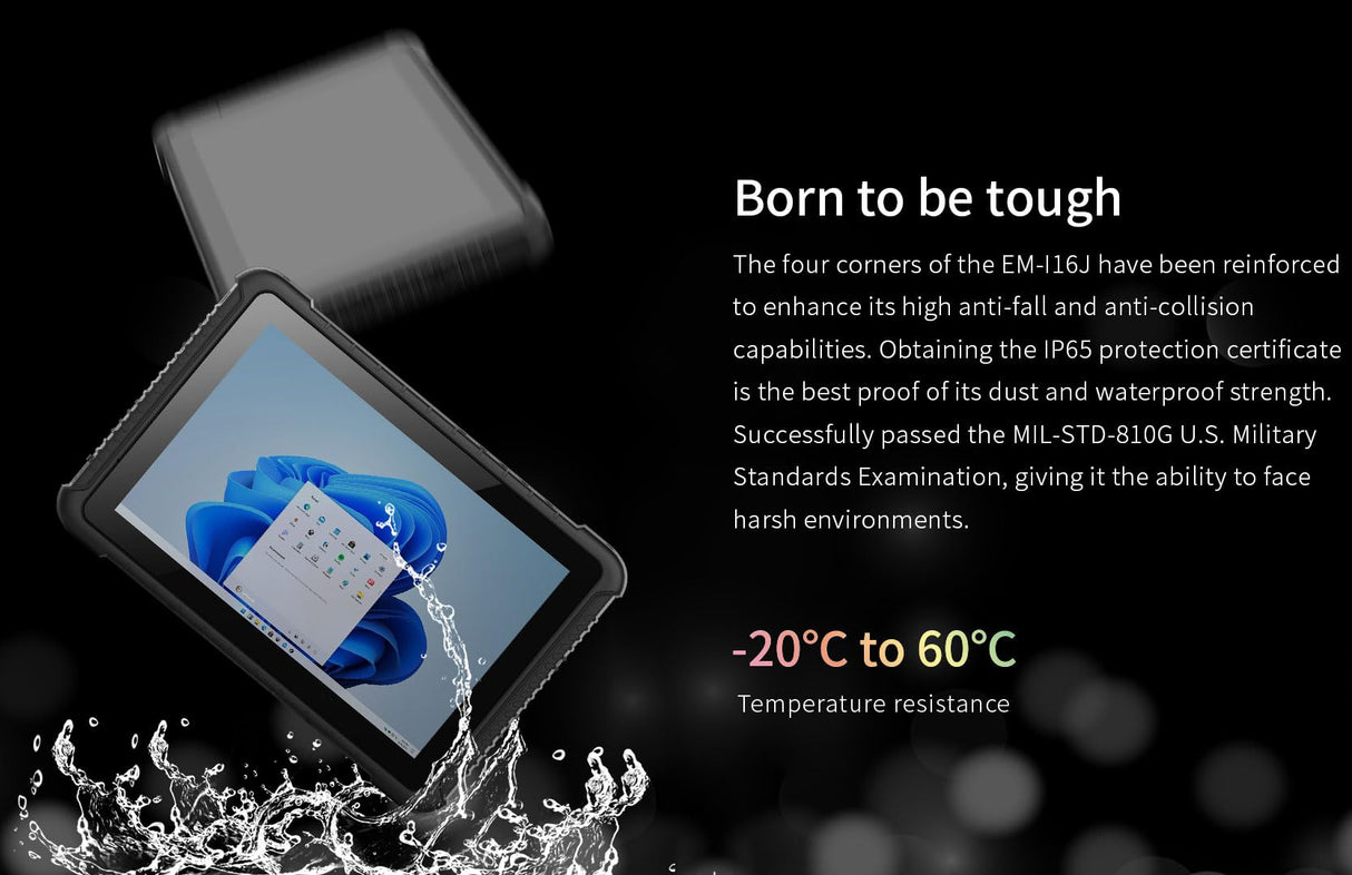10.1 inch Windows 11 Pro Rugged Industrial Tablet Intel N5100, 8GB RAM/128GB