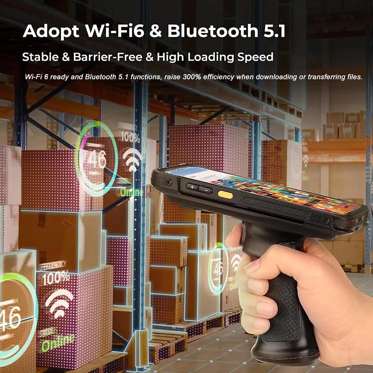 RT66 Dual Battery Handheld Android Barcode Scanner