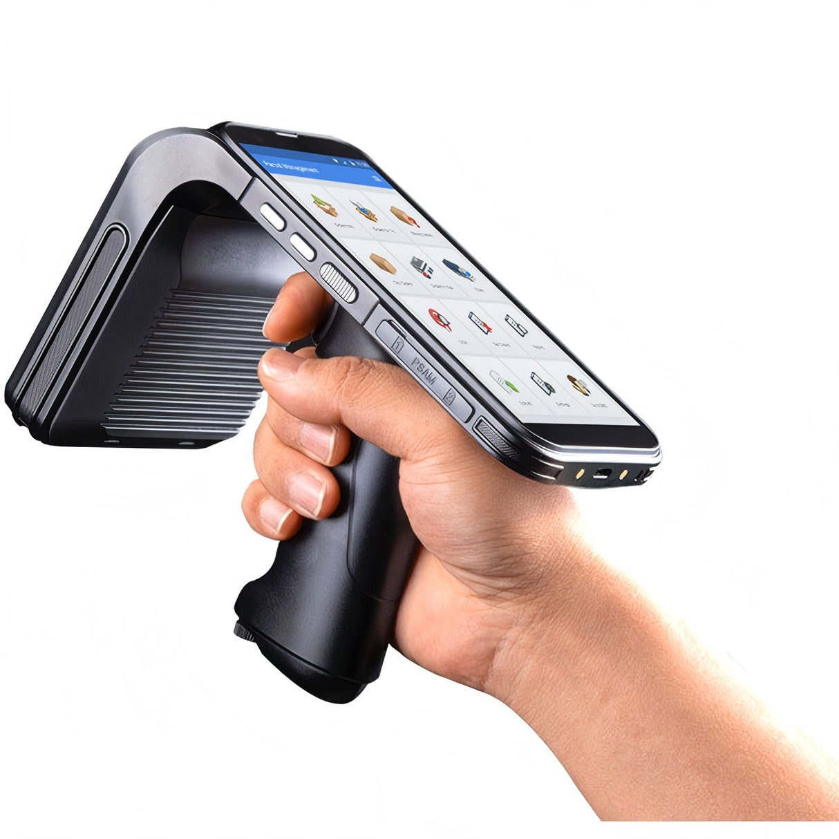 5" Android 13 Handheld UHF RFID Reader with 2D Zebra SE4710 Barcode Scanner