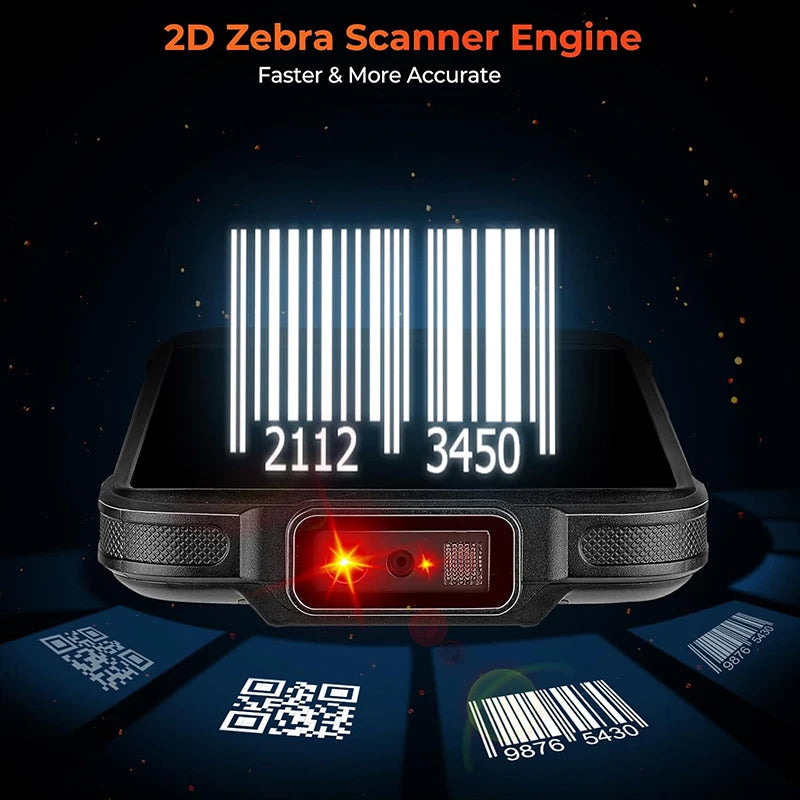 5.5 inch Android 13 Barcode Scanner with Pistol Grip 6G RAM 128G ROM Handheld PDA Terminal 1D/2D/QR Inventory Scanner