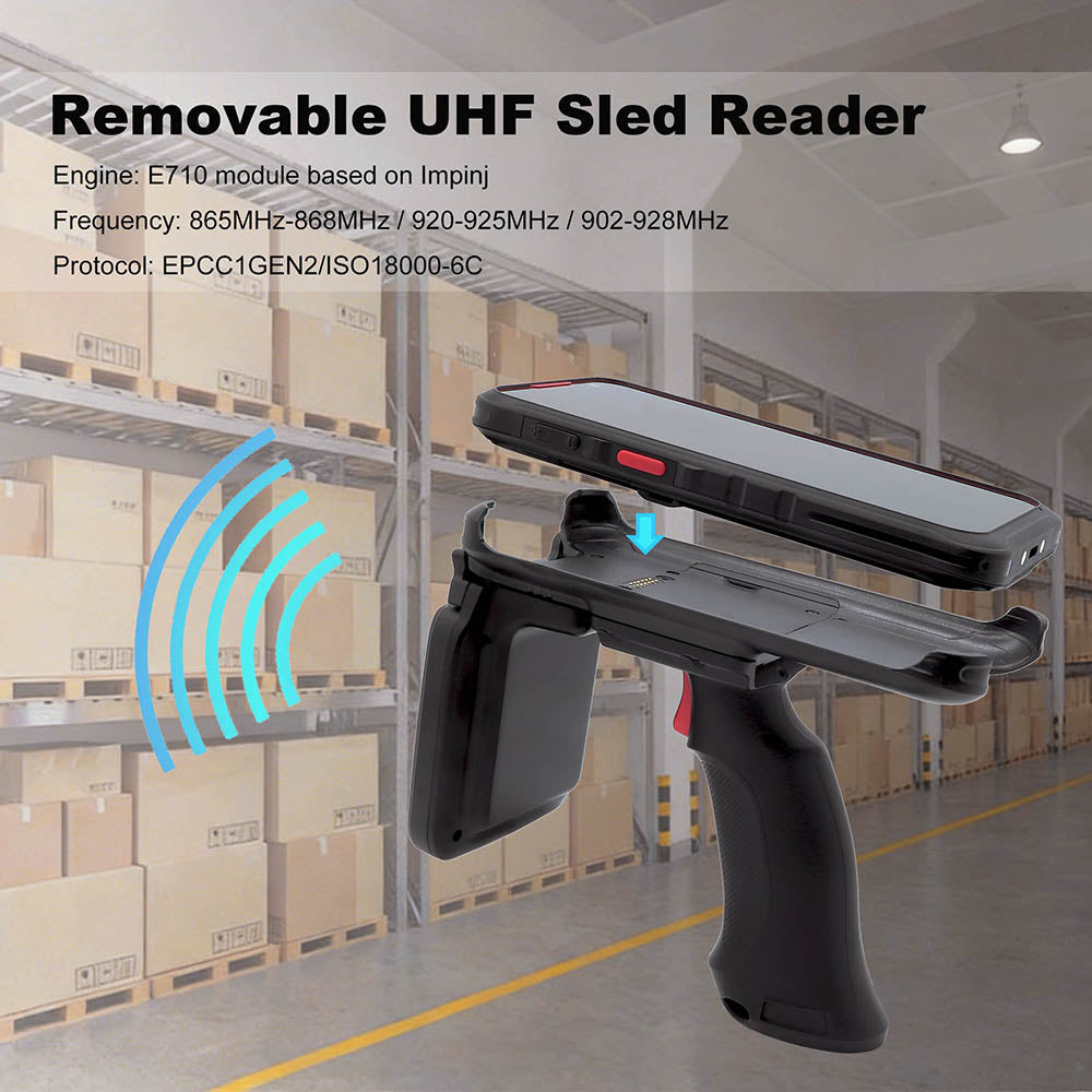5.5" Rugged PDA Mobile Data Terminal Android 14 G99 MT6789 Octa-Core 6G+64G Handheld UHF RFID Reader with SE4710 Zebra Barcode Scanner