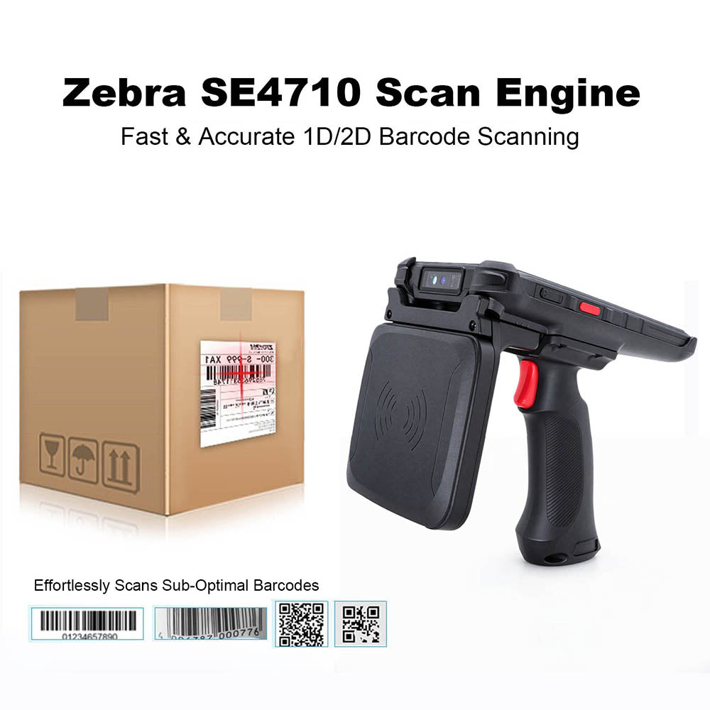 5.5" Rugged PDA Mobile Data Terminal Android 14 G99 MT6789 Octa-Core 6G+64G Handheld UHF RFID Reader with SE4710 Zebra Barcode Scanner