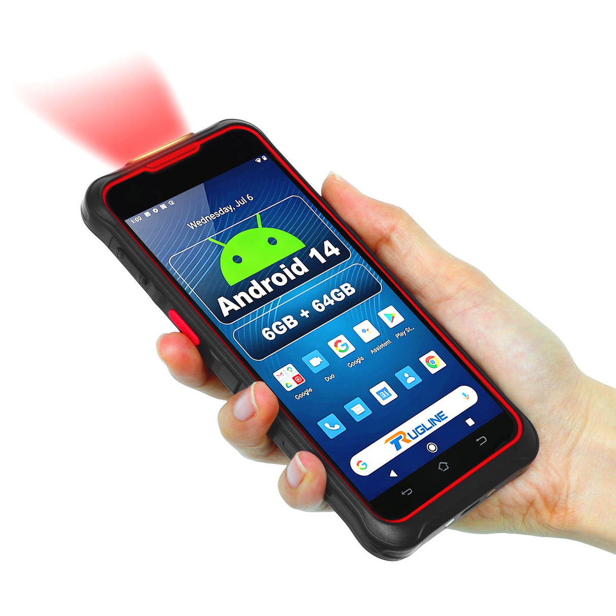 T10 PDA mobile Android 14 avec lecteur de codes-barres 2D Zebra SE4710