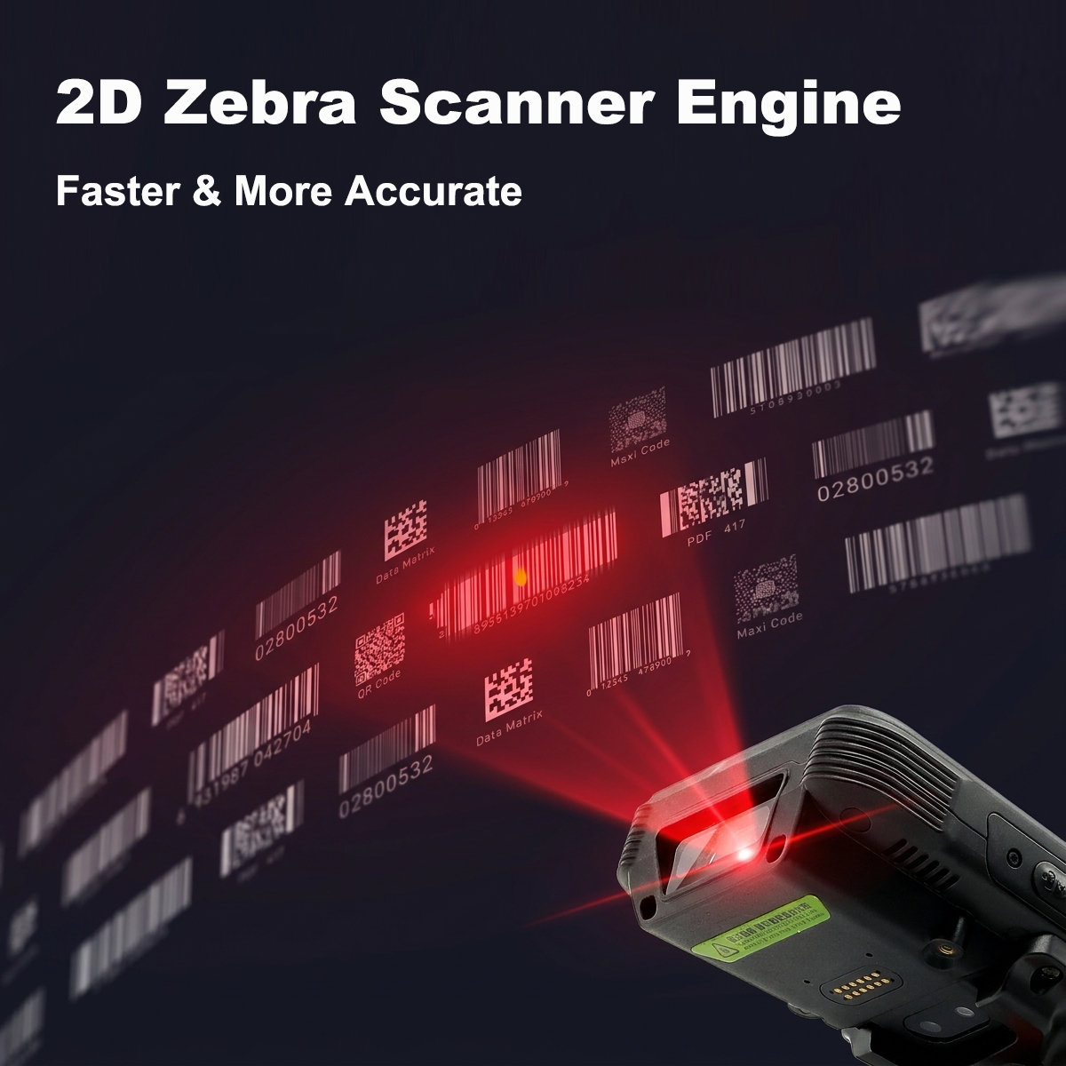 2026 New Long-Range-Android-Barcode-Scanner, Android 14 PDA, Works with Zebra 4770 Scanner, Long Distance Inventory Scanner with Trigger Handle, 1D 2D for Warehouse