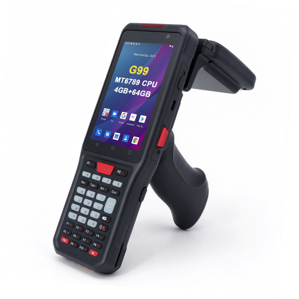 RUGLINE MT6789 Octa-Core 37-key Physical Keyboard Android Handheld Data Terminal T14, with 2D SE4710 Barcode Scanner, Handheld Long Range UHF RFID Reader