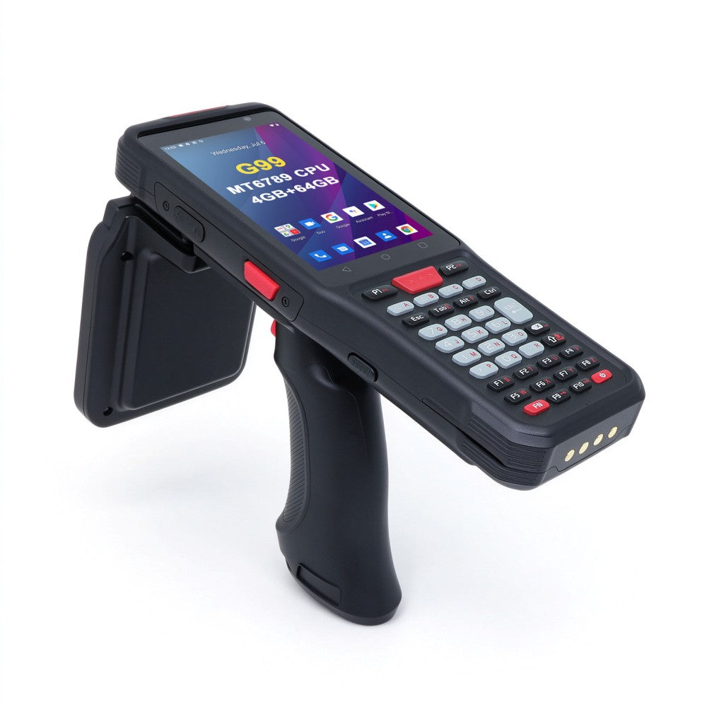 RUGLINE MT6789 Octa-Core 37-key Physical Keyboard Android Handheld Data Terminal T14, with 2D SE4710 Barcode Scanner, Handheld Long Range UHF RFID Reader