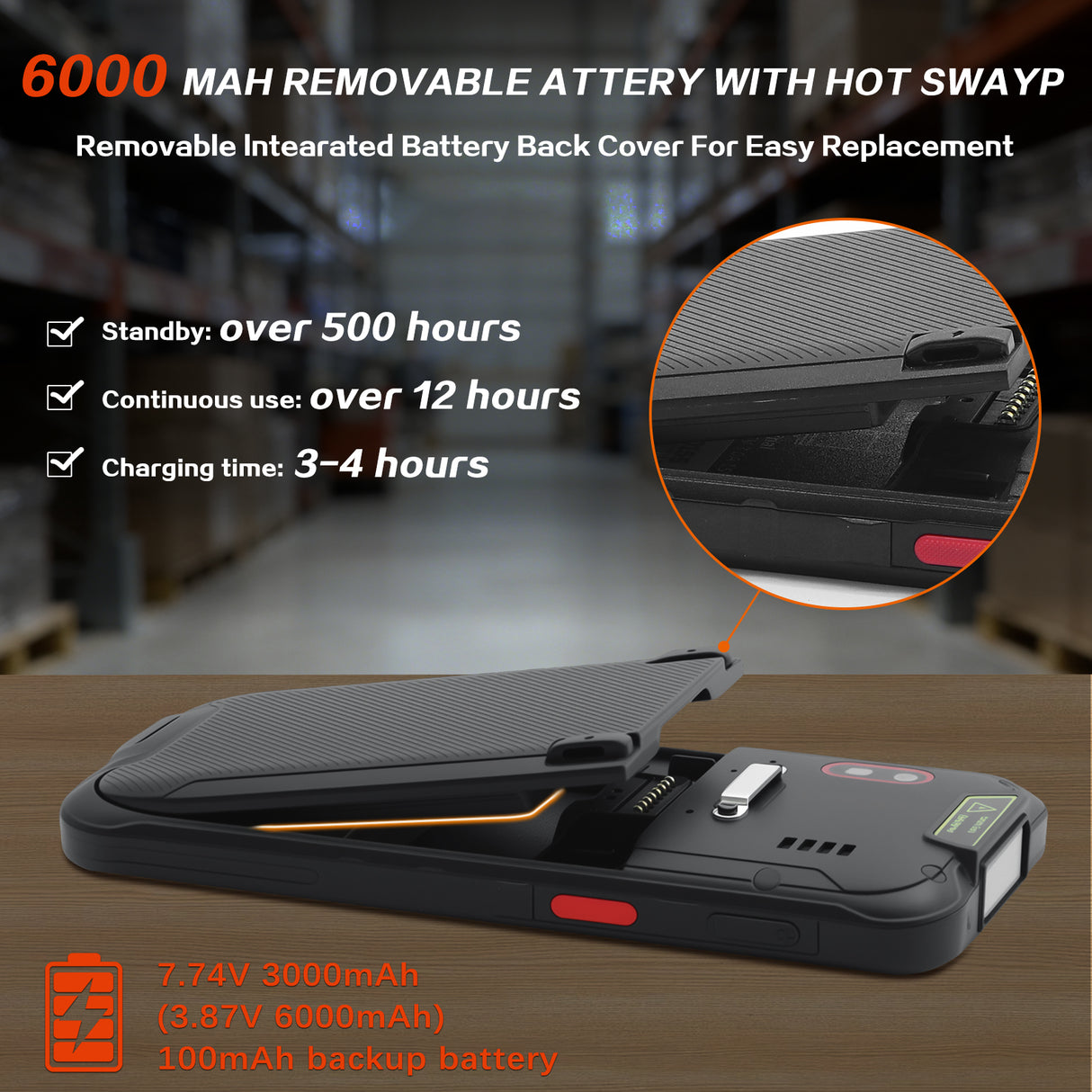 T10 Android 14 Mobile PDA with 2D Zebra SE4710 Barcode Scanner