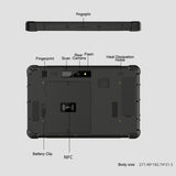 RT-12C 12" Rugged Tablet PC Intel Intel i5-1235U 16GB RAM+256GB Industrial Ourdoor Waterproof Windows or Ubuntu22.04 Linux RS-232 RJ45
