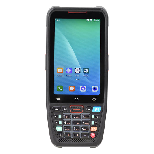 RUGLINE Android Barcode Scanner, Android 13 Handheld Computer, 1D/2D/QR Barcode Scanner, 2/3/4G WiFi BT 5.0 Communication, 4” Touch Screen Handheld Data Terminal for Warehouse Retail Inventory