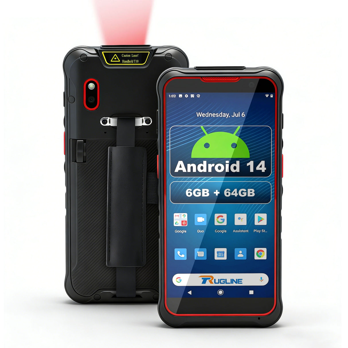 T10 PDA mobile Android 14 avec lecteur de codes-barres 2D Zebra SE4710