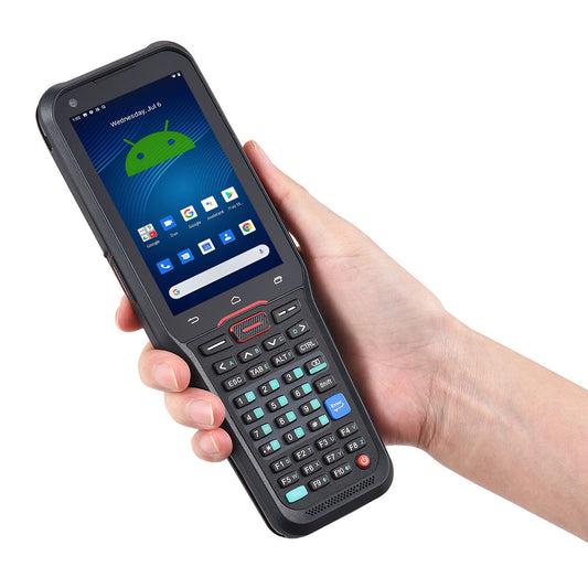 Android Barcode Scanner with Full Size Numeric Keyboard, 1D/2D/QR Handheld PDA, 5000mAh Big Battery Data Terminal Inventory Scanner with 2/3/4G WiFi BT for WMS