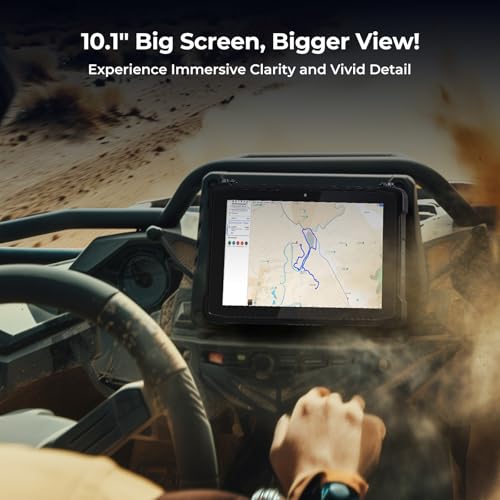 10.1" Rugged Tablet, Android 12 Waterproof Tablet, 8GB+128GB with GPS, 700nits Outdoor, IP65 Heavy Duty for Offroad UTV, Drone, 2Y Protection