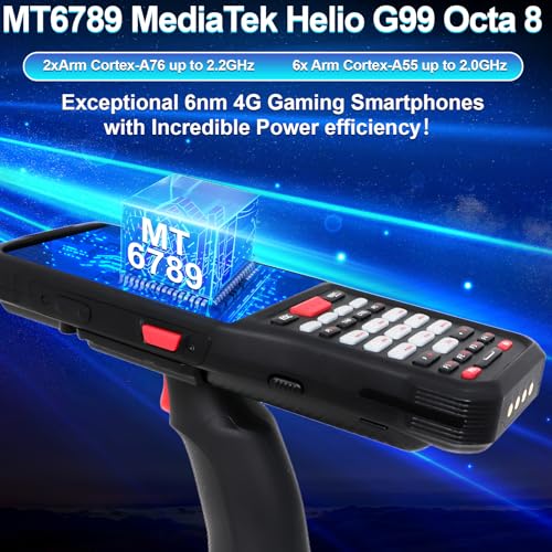 Android 14 PDA with Zebra SE5500 Barcode Scanner Pistol Grip Long-distance android barcode scanner