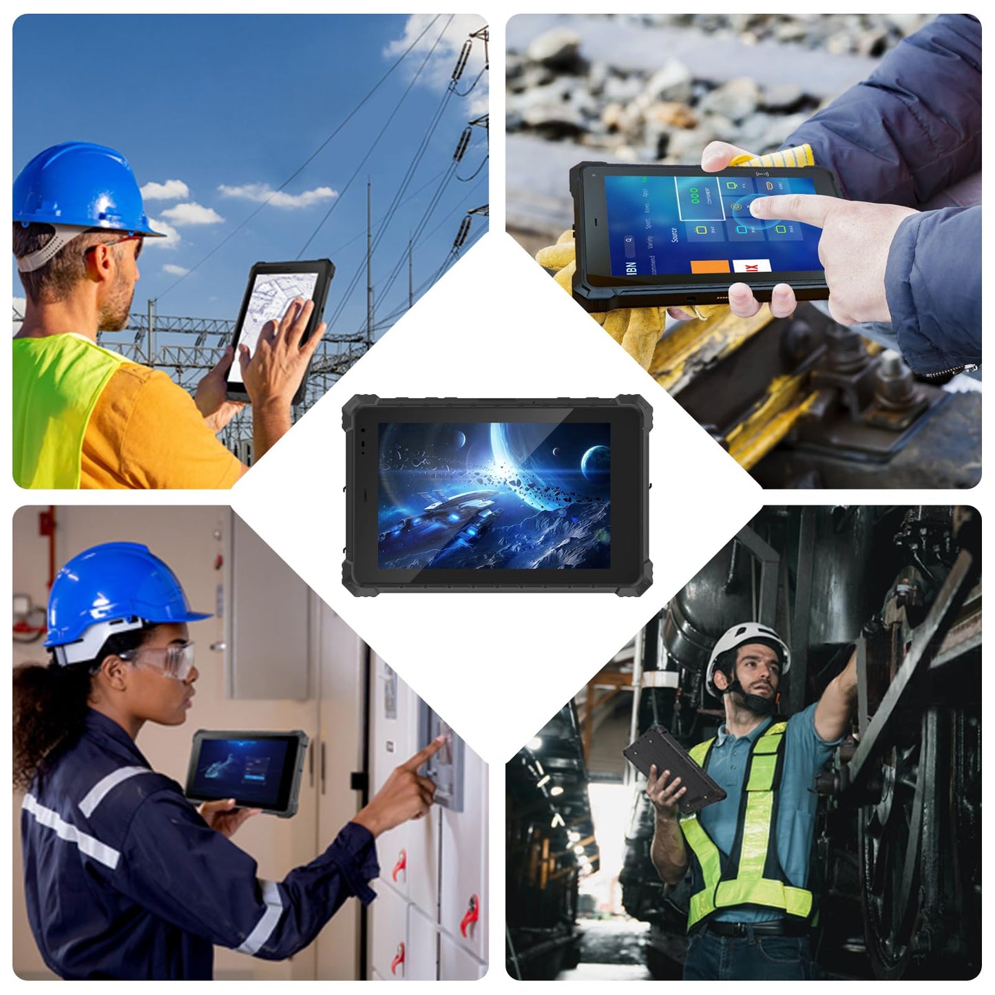 RUGLINE Rugged Tablet,10.1" Android 13 Industrial Three-Proof Tablet,8GB+128GB,700nit,1920 * 1200IPS, IP68 Military Waterproof Outdoors Industrial PC, MIL-STD-810G,WiFi,GPS,NFC,4G LTE