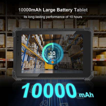 RUGLINE Rugged Tablet,10.1" Android 13 Industrial Three-Proof Tablet,8GB+128GB,700nit,1920 * 1200IPS, IP68 Military Waterproof Outdoors Industrial PC, MIL-STD-810G,WiFi,GPS,NFC,4G LTE