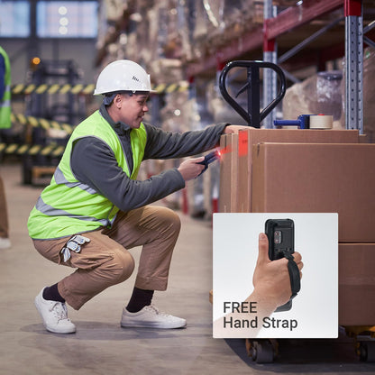 Android Barcode Scanner with Full Size Numeric Keyboard, 1D/2D/QR Handheld PDA, 5000mAh Big Battery Data Terminal Inventory Scanner with 2/3/4G WiFi BT for WMS