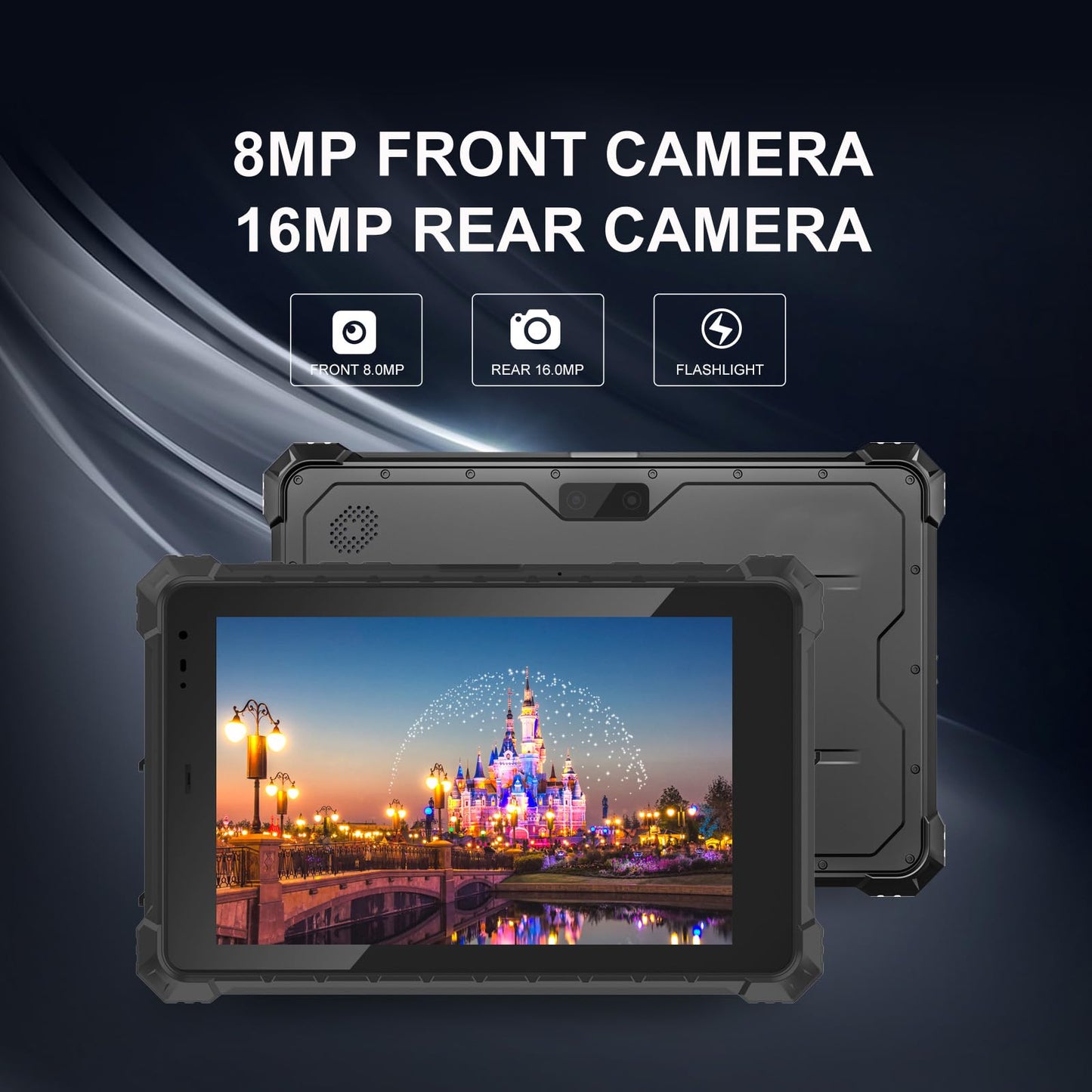 RUGLINE Rugged Tablet,10.1" Android 13 Industrial Three-Proof Tablet,8GB+128GB,700nit,1920 * 1200IPS, IP68 Military Waterproof Outdoors Industrial PC, MIL-STD-810G,WiFi,GPS,NFC,4G LTE