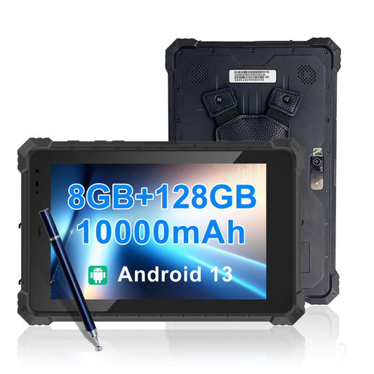 RUGLINE Rugged Tablet,10.1" Android 13 Industrial Three-Proof Tablet,8GB+128GB,700nit,1920 * 1200IPS, IP68 Military Waterproof Outdoors Industrial PC, MIL-STD-810G,WiFi,GPS,NFC,4G LTE
