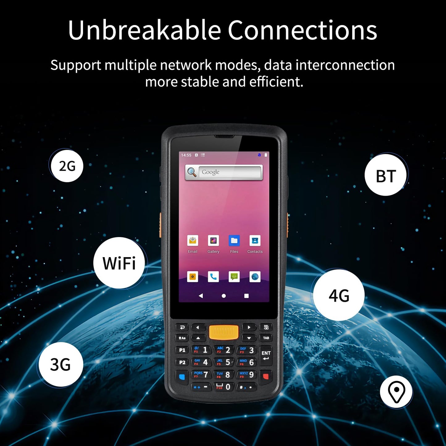2D Scanner 4.5-inch Handheld Rugged PDA Android 11