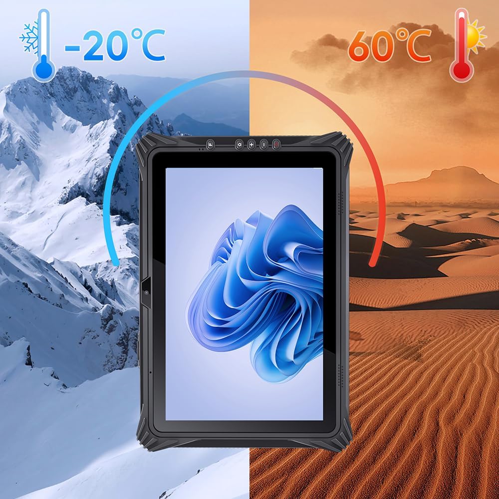 RT-I20A 12.2" Windows 11 Pro Forklift Industrial Rugged Tablet PC Intel i5-1235U / i7