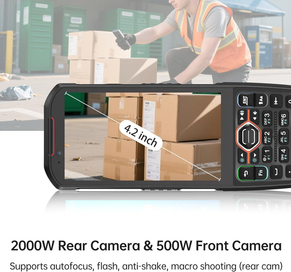 Android 13 PDA 6GB+64GB Barcode Scanner hot-swappable