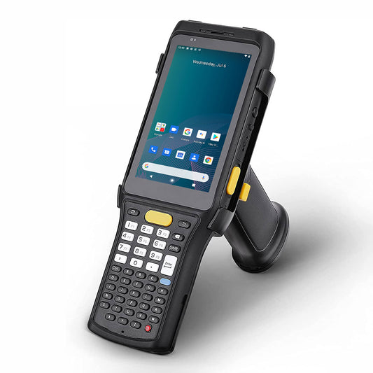 Android 11 Barcode Scanner PDA: 47 Keys Zebra SE4750MR Scan-Range 13FT Qualcomm CPU with Pistol Grip Charge Cradle 6700mAh with Hot-swap IP65 Grade Data Terminal Inventory Scanner
