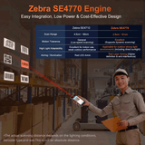 T10 Android 14 Mobile PDA with 2D Zebra SE4770 Barcode Scanner