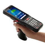 Android 14 Barcode Scanner with Zebra Licensed SE4770 Engine, 9000mAh Hot Swap, Handheld PDA Mobile Computer with Pistol Grip, 4G LTE, 4GB+64GB, IP67, GPS for Warehouse & Logistics