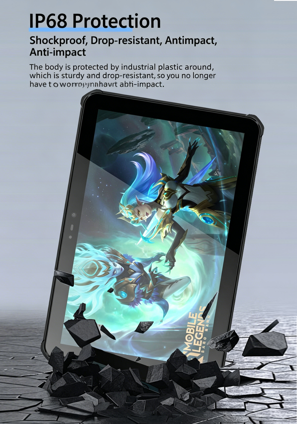 RT-T1 10.1" Rugged Tablet PC Android 14 6GB RAM+256GB Industrial Ourdoor Waterproof