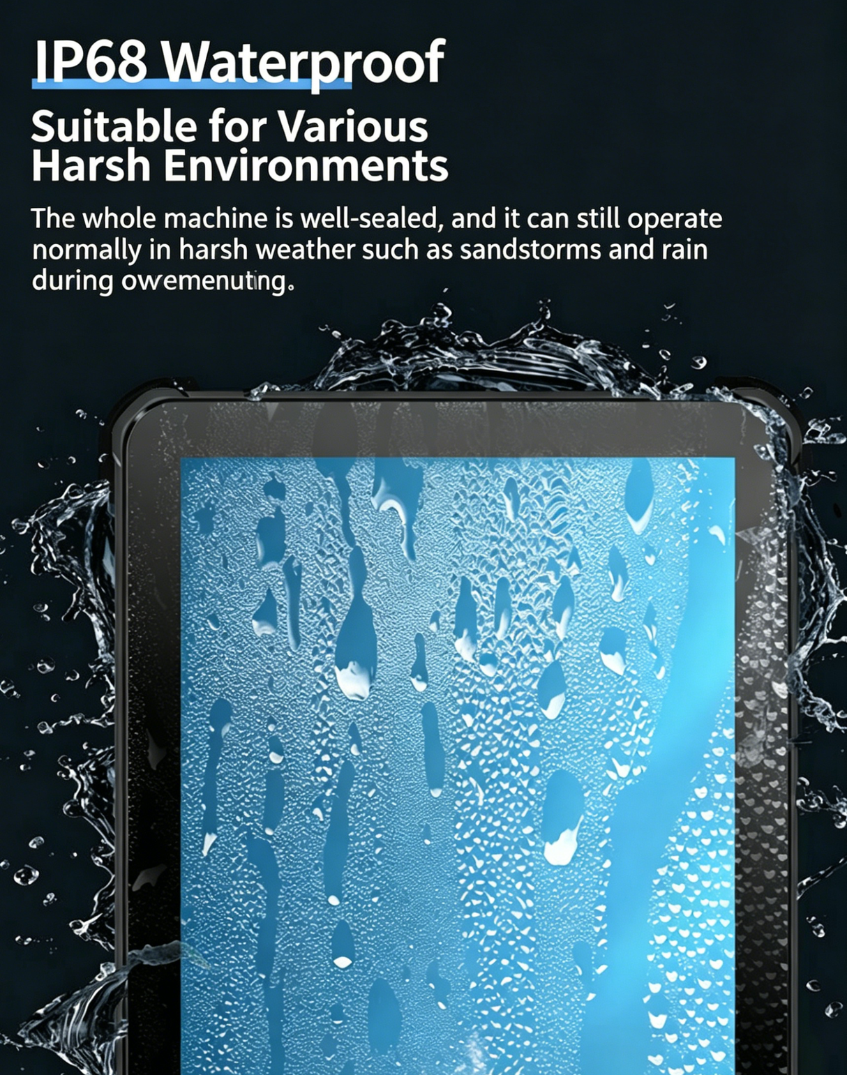 RT-T1 10.1" Rugged Tablet PC Android 14 6GB RAM+256GB Industrial Ourdoor Waterproof
