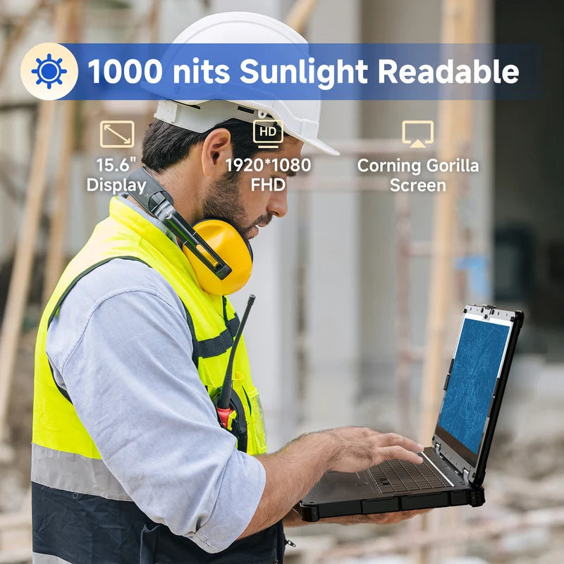 RT-X15M 15.6 Inch Rugged AI PC Intel Windows+AI Intel Windows 11 PRO Industrial Rugged Laptop