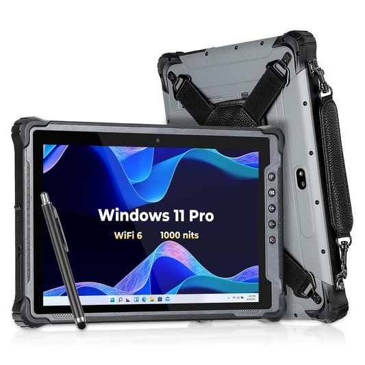 Rugline Rugged Windows Tablet, 1000nit Sunlight Readable, Wi-Fi 6 Tough Tablet, 10.1-inch Windows 11 Pro, Intel N100, 8GB+128GB Rugged PC, 4G LTE, GPS Outdoor Computer, 2025, 2Y Protection